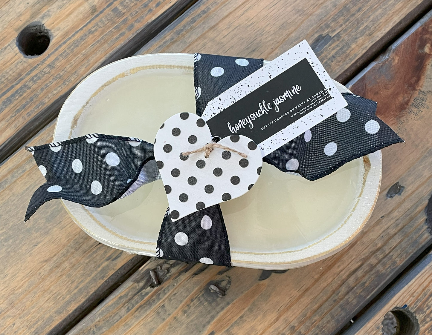 Honeysuckle Jasmine Farmhouse Dough Bowl - 3 Wick